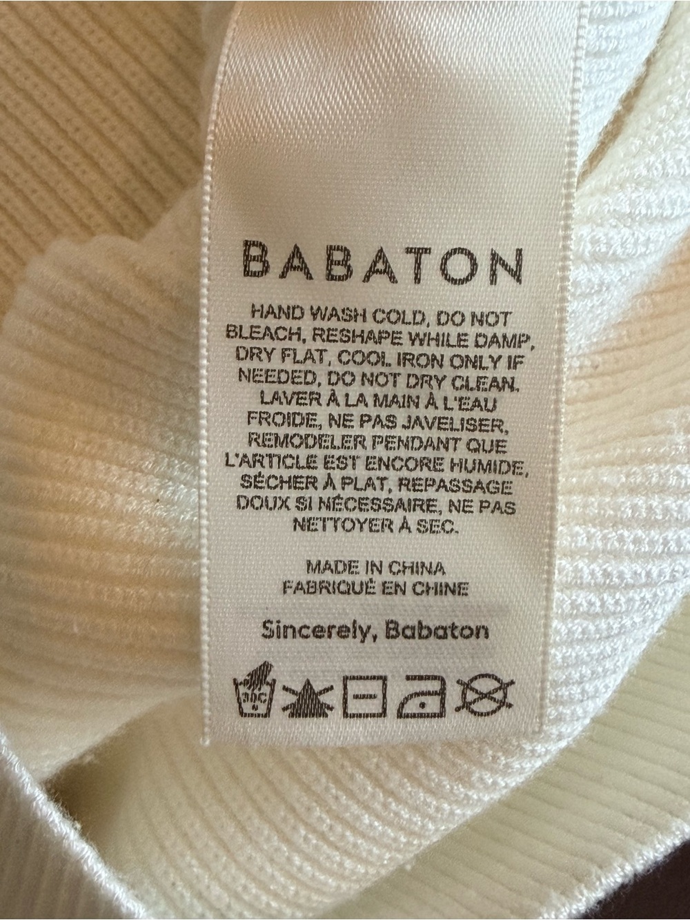 Babaton Off-White Ribbed Button-Up Cardigan - Picture 9 of 9